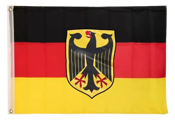 Fahne Flagge Deutschland Adler 90X150 Ösen Wappen Deutsche Nationalflagge Brd