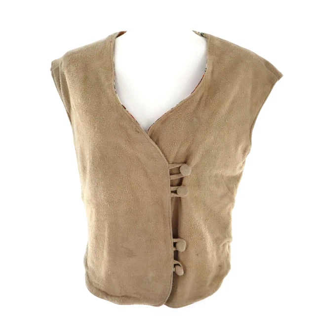Gilet Femme Sans Manches Polaire Sherpa - Doublure Chaude, Boutons - Automne/Hiver - Coupe Ajustée