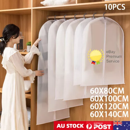 10x Clothes Cover Suit Dustproof Storage Bag Garment Dress Jacket Coat Protector