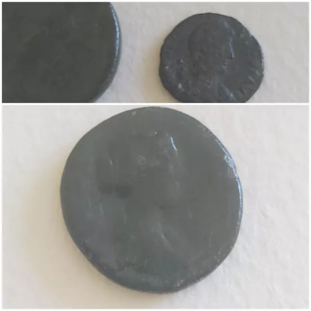 Lot de 2 monnaies romaine du 2ème Siècle Sesterce Où 1/2 + Petit Bronze à Identi