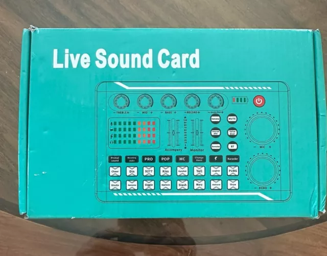 Live Sound Card for Stream Effect NEW Audio Mixer Microphone Voice Changer US