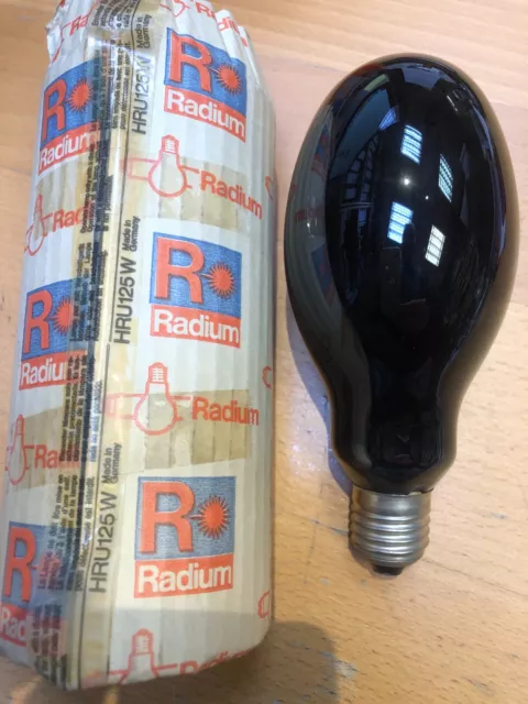 Radium Hru 125W Blacklight Blue Schwarzlicht Lampe E27 Hru 125W