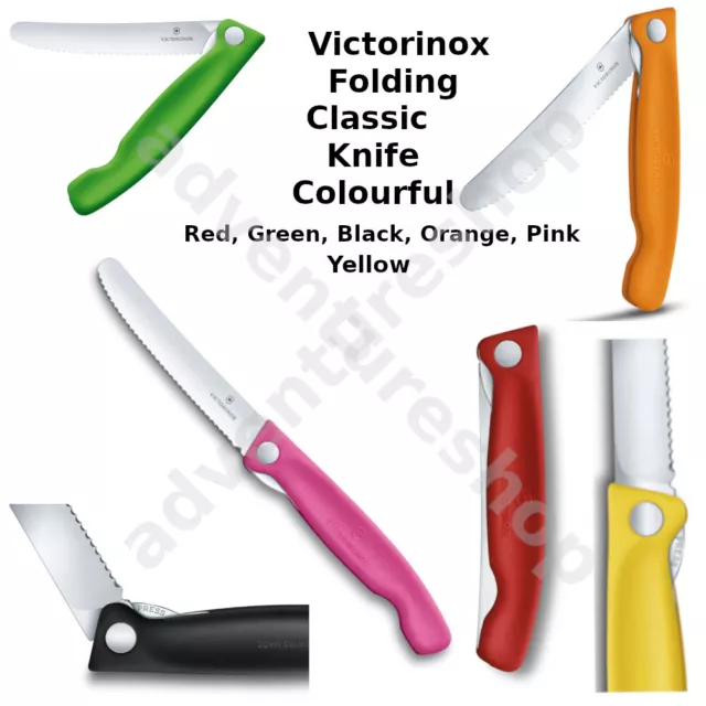 Victorinox Swiss Classic Folding Steak Paring Knife -BRAND NEW COLOURFUL