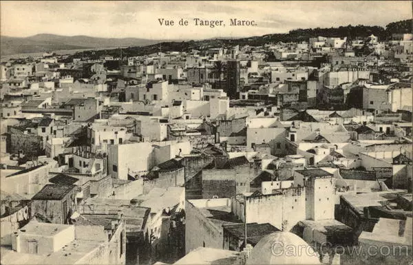 Morocco Tangiers View of City Postcard Vintage Post Card