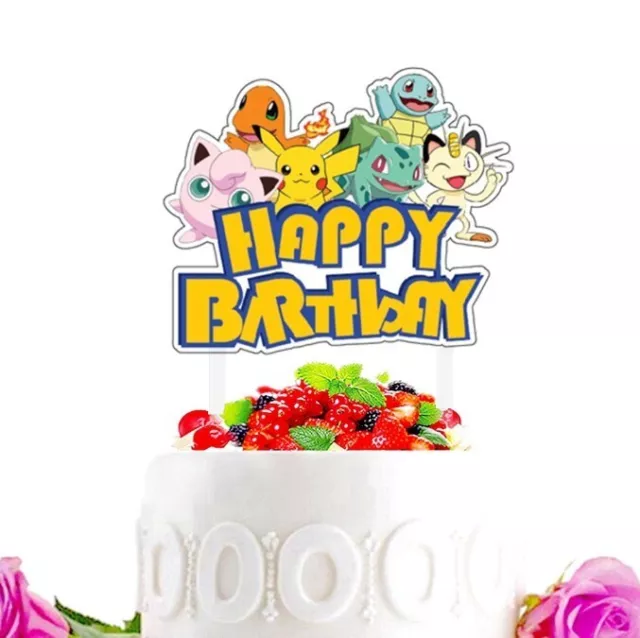 Pokemon Pikachu Cake Toppers Birthday Party Decoration