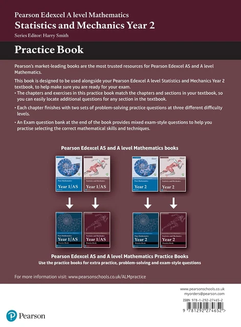 PEARSON EDEXCEL A Level Mathematics Statistics & Mechanics Year 2 ...