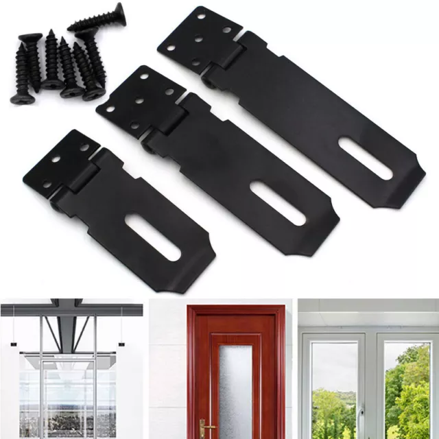Heavy Duty Padlocks Hasp and Staple Lock Kit For Home Gate Shed Security Door