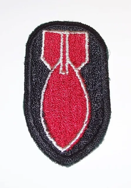Original Fully Embroidered Ww2 Army / Aaf Bomb Disposal White Border Patch
