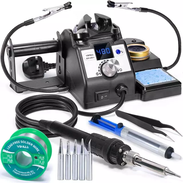 YIHUA 926LED IV 60W Digital Soldering Iron Station Kit w Temperature for & w 5