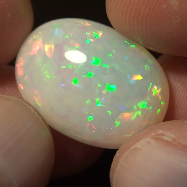 19.55 ct Gorgeous Full Bright Play-of-Color Ethiopian Opal Cabochon (See Video!)
