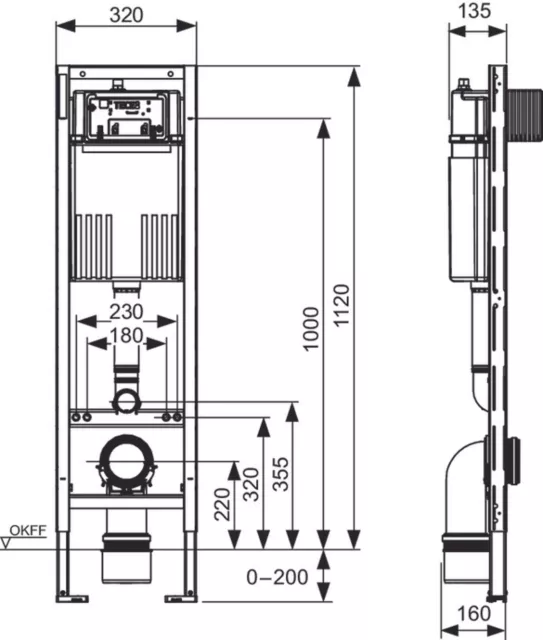 TECEprofil WC Modul COMPACT 320 Vorwandelement Spülkasten BH112cm Problemlöser 2