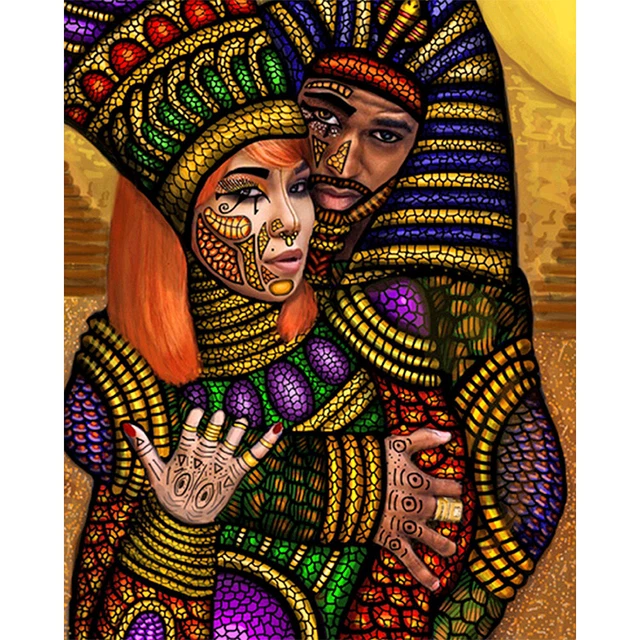Pintura al óleo acrílico por números cara de póquer hecha a mano imagen digital decoración del hogar H