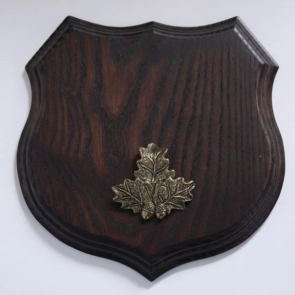 1x Armas Jabalí Escudo de Trofeo, Af 19cm, Hoja de Roble Portada Pequeño
