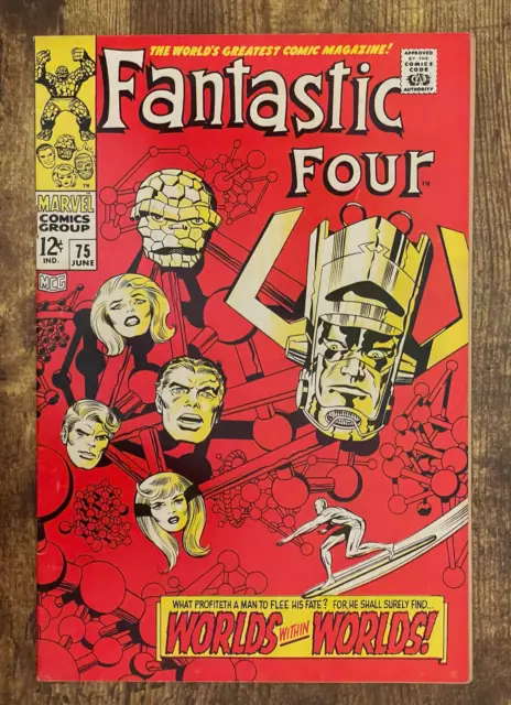 Fantastic Four #75 - GORGEOUS HIGHER GRADE - Galactus & Silver Surfer - Marvel