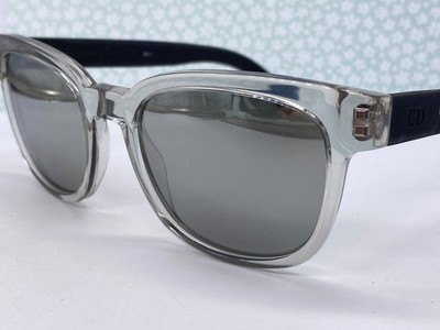 Dior Dior Homme 0210S Gris Effet Miroir Panto Haut End Moyen Étui 