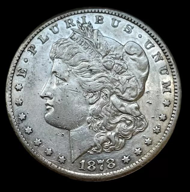 US 1878 CC Morgan Silver Dollar, Key Date Carson City $1.00 AU Details