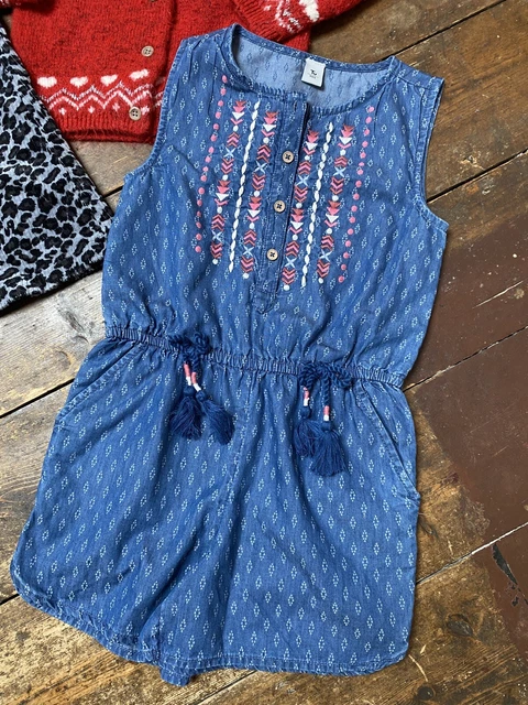 Girls bundle age 4-5 years Next dungarees dress playsuit TU cardigan leggings 3