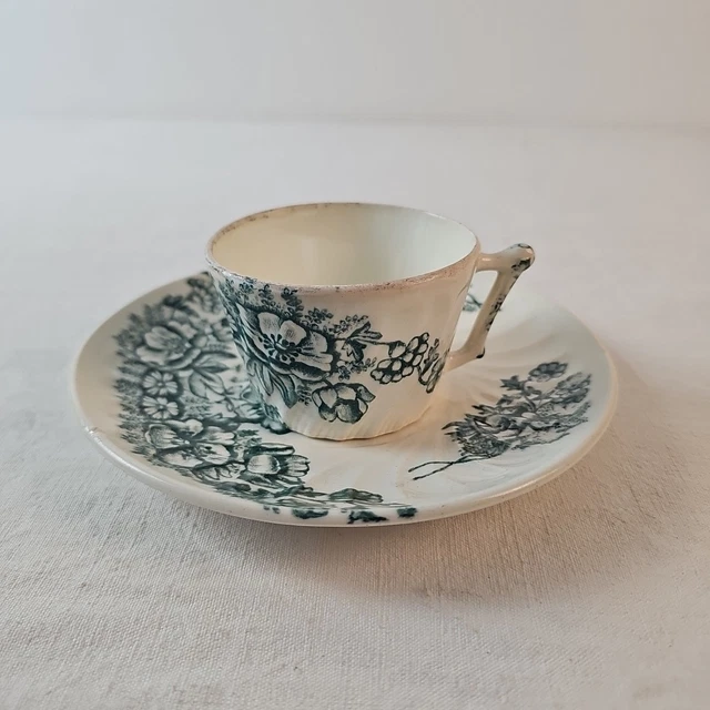 SUPERBE ANCIENNE PAIRE D'assiettes Bertrand Bordeaux Service