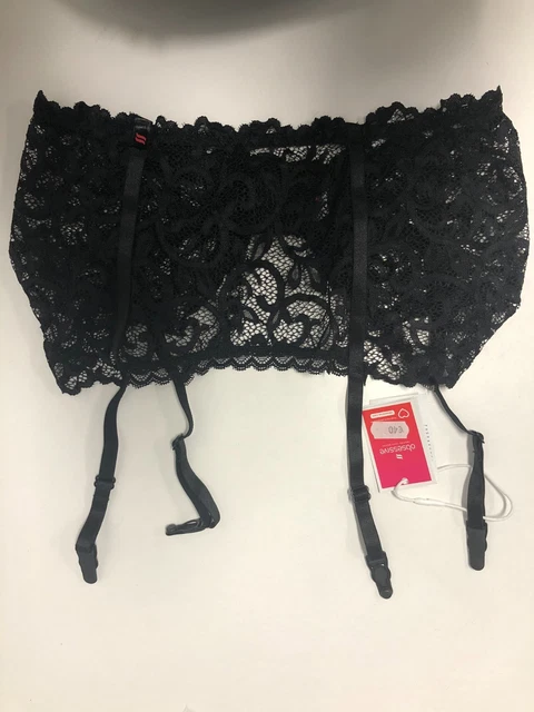 Porte-Jarretelles Avec 6 Jarretelles - Taille XL - Noir - Nylon - Neuf Avec Étiquettes