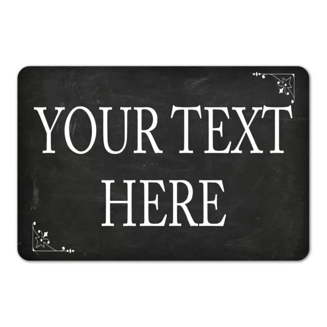 Any Text Black Custom Personalized Gift 8x12 Metal Sign Wall Decor 108120061001