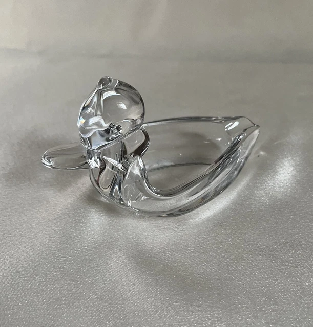 CRYSTAL DUCK ASHTRAY Vintage 4.5”L 3”W 3”T Collectible 39.90 PicClick