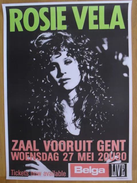 ROSIE VELA original concert poster '86