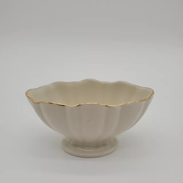 Lenox Mini Serving Bowl with Scalloped and Gold Trim Edge