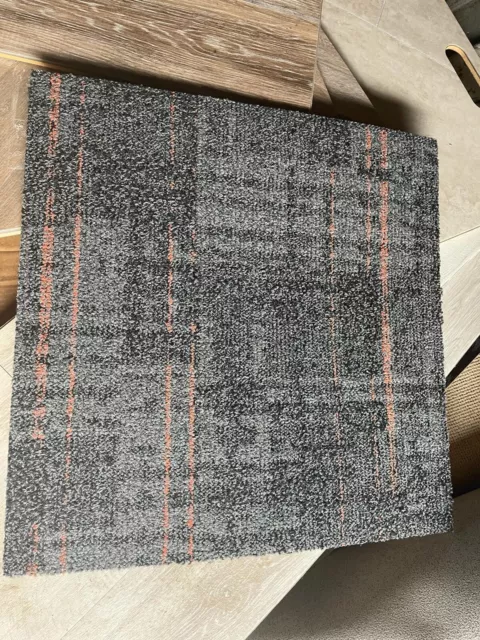 Desso Stitch Carpet Tiles - 4 Square Metres - Grey With Colour Detail