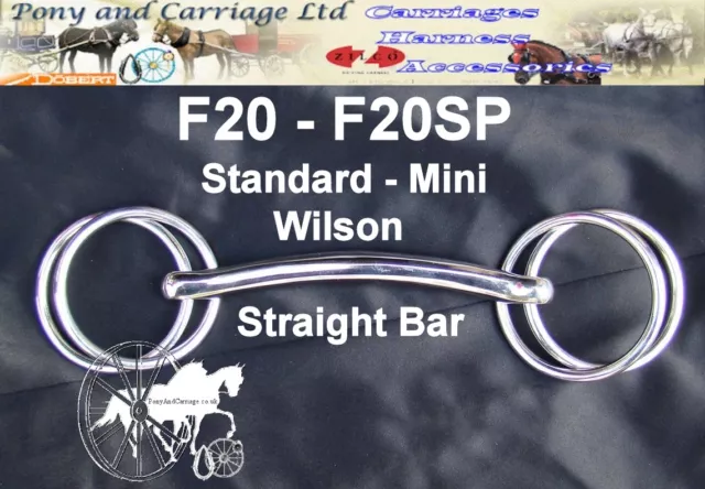 Carriage Driving Wilson Snaffle 2 Ring Horse Bit Style F20 Mini - Large