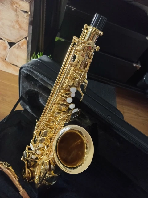 Saxophone Alto avec bocal en cuivre rose et tampons de fabrication Selmer 3