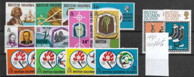 British  Solomon Islands  @ 1971  COMPLETE MNH   Nice Priced @GB333