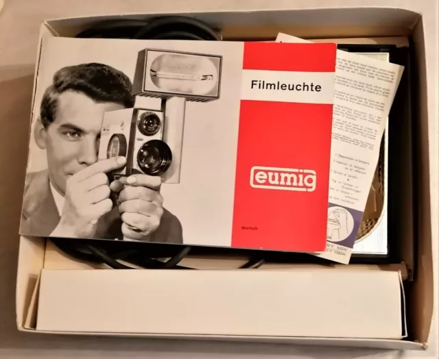 Vintage Filmleuchte Philips Eumig in Originalverpackung inkl. Beschreibung 2