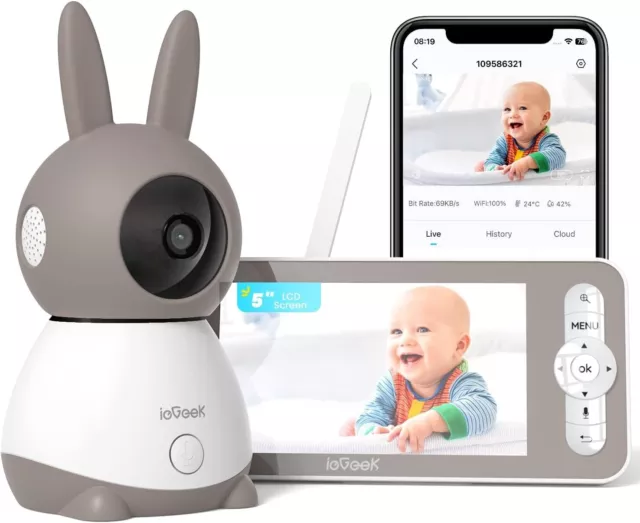 BOIFUN Video Baby Monitor Camera, Night Vision, No WiFi, ECO VOX