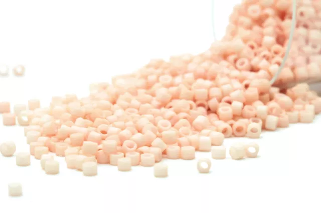 Miyuki Delicas 11/0 Opaque Matte Pale Peach Seed Beads DB-354