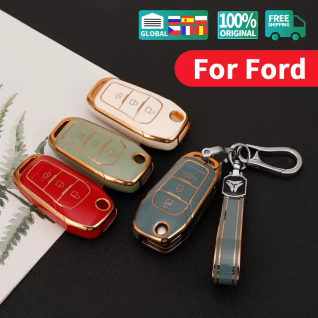 CUSTOM Car Key Fob Case Cover Holder Shell for Ford Explorer Mondeo F-150 F-250