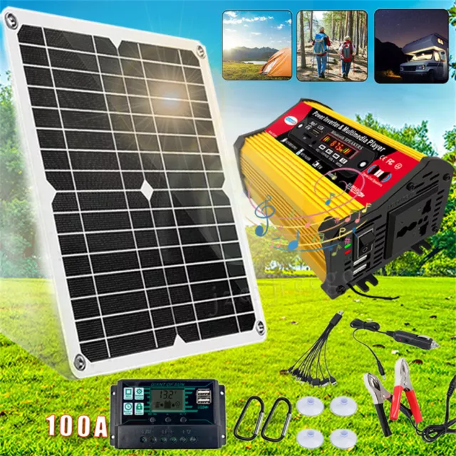 Solarpanel 4000W Solaranlage Komplettpaket Photovoltaik Balkonkraftwerk 12v-230v