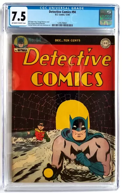 Detective Comics #94 Cgc Vf- 7.5 (Dc-1937 Series) Dc Golden Age Batman And Robin Detective Comics #94 Cgc Vf- 7.5 (Dc-1937 Series) Dc Golden Age Batman And Robin