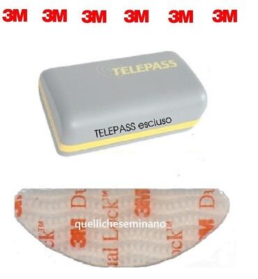 Adesivo dual lock trasparente sagomato per TELEPASS 1pz singolo 