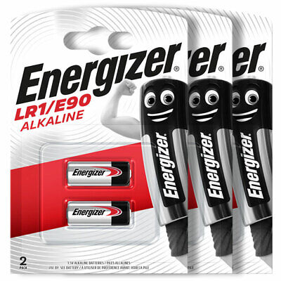 6 X Energizer LR1 E90 Batterie Alcaline 1.5V AM5 MN9100 4001 N Lady LR01 Pacco 2
