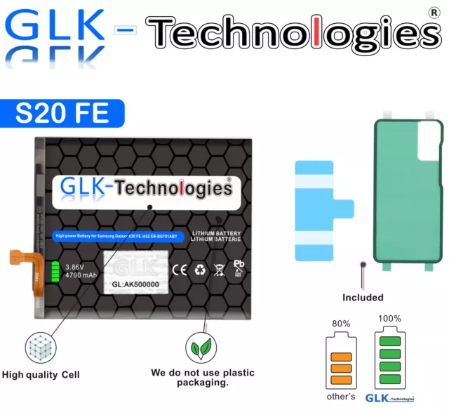 GLK für Original Samsung Akku EB-BG781ABY Galaxy S20 FE 5g  P R O 2024 Ohne Set