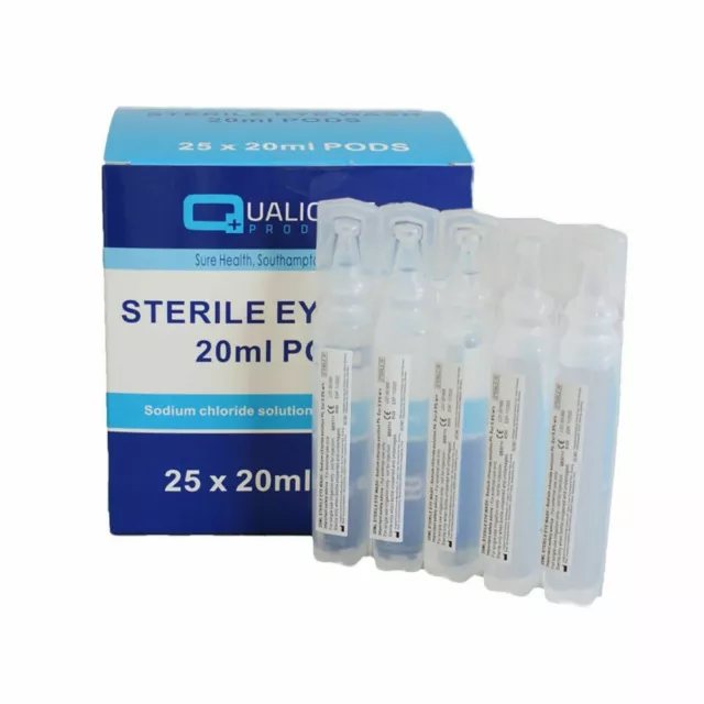 5 X 20ml STEROWASH Sterile SALINE EYE WASH SOLUTION Wound First Aid Refill