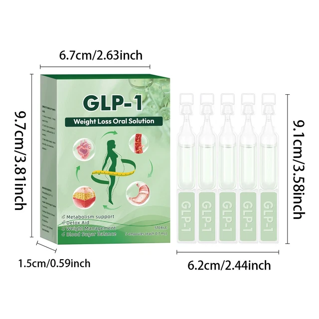Image showcasing GLP-1 NATURAL METABOLISM & Detox Oral Solution for Weight Loss Support ...