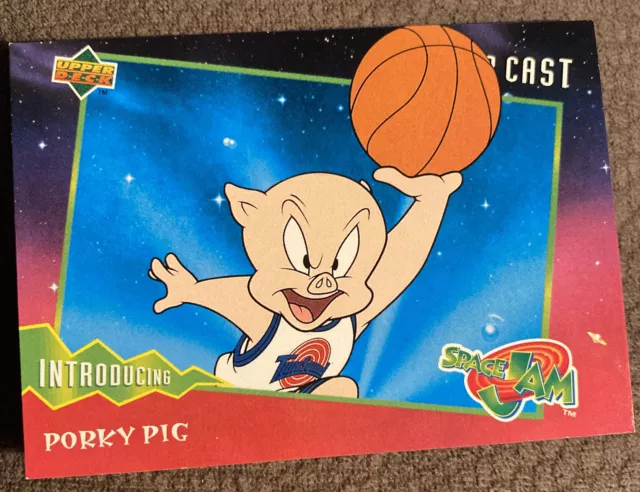 Space Jam 1996 Upper Deck #4 Porky Pig All Star Cast Introducing