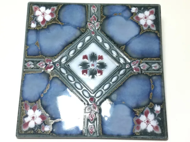 Antique Japanese Mino Ware Porcelain Tile