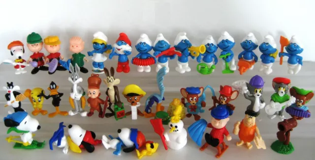 Kinder Ferrero Surprise Figure Serie Componibili Looney Snoopy Smurfs Puffi Rar