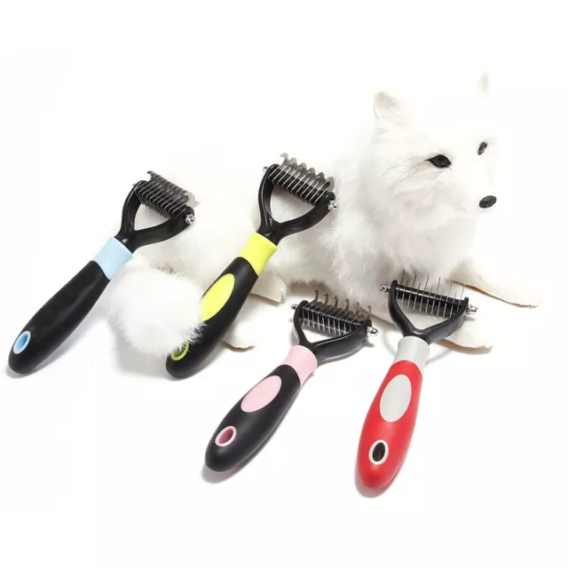 Dog Pet Cat Grooming Comb Brush Undercoat Rake Dematting Deshedding Trimmer 9