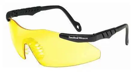 Smith & Wesson 19828 Safety Glasses, Wraparound Yellow Polycarbonate Lens,