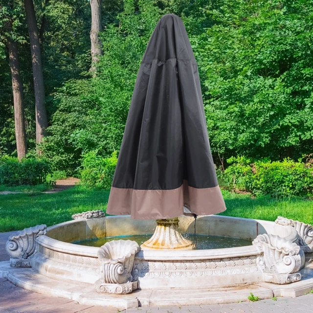 GARTENBRUNNENABDECKUNG, WETTERFEST, SCHWARZ, für Innenhof/Garten EUR