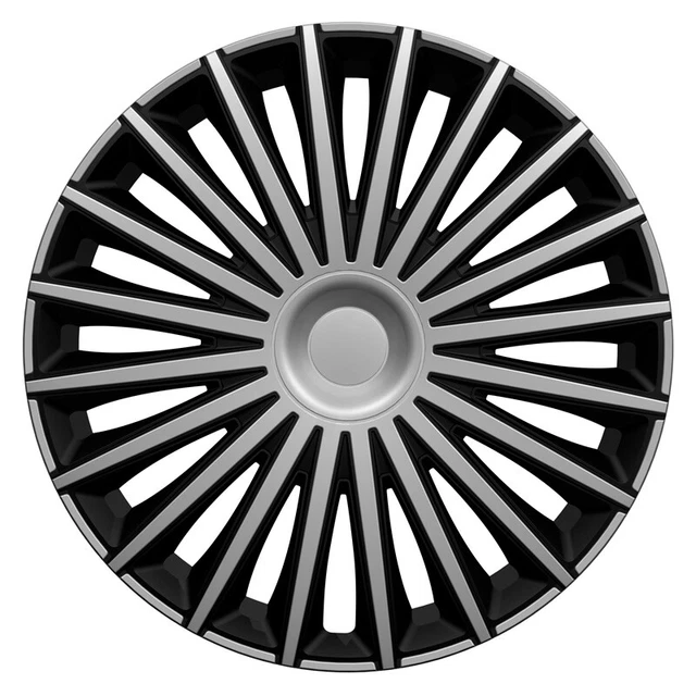 4 Enjoliveurs Noirs 15" - Universel Roues Acier, ABS, Protection Moyeu, économie Carburant
