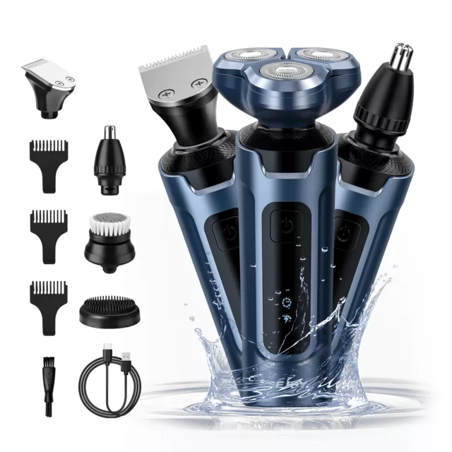 SEJOY Cordless Electric Razor Shaver Wet & Dry Rechargeable Rotary Beard Trimmer